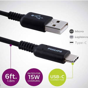 USB C / USB A Charge Cable 3 Ft
