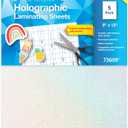 Avery Luxe Collection Holographic Laminating Sheets, Speckled Dots Design, 9" x 12", Self-Adhesive, 5 Holographic Laminate Sheets Total, Great for DIY Stickers, Crafts, and More (73609)
