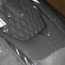 Coverado Car Seat Covers Full Set, Black Seat Covers for Car with Lumbar Support, Nappa Leather Seat Covers Waterproof Car Seat Protectors Universal Fit for Most Cars SUV Trucks