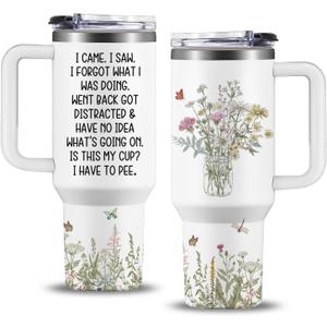 Funny Gifts for Senior Women, I Came I Saw I Forgot Tumbler 40 OZ, Old People Gifts, Birthday Retirement Christmas Gift for Older Woman, Insulated Tumblers for Seniors Citizen Wife Mom Aunt Grandma