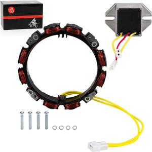 Alternator Stator Coil 2Pin w/Regulator For Briggs & Stratton Engines 10-16 Amp 592830 Replaces for OEM 592830, 696458, 691064, 393295 845907 394890 797375