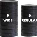 18 Pack Black Plastic Mason Jar Lids with Silicone Rings, 9 Wide Mouth & 9 Regular Mouth Mason Jar Lids,Plastic Canning Lids, Fit Ball,Kerr and More (Black)