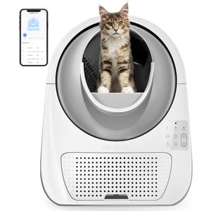 CATLINK Self Cleaning Automatic Litter Box for Cats - Hands-Free Cleanup with App Control, Double Odor Removal - Extra Large Size for 3.3~22lbs Cats - Smart Robot Cat Litter Box 