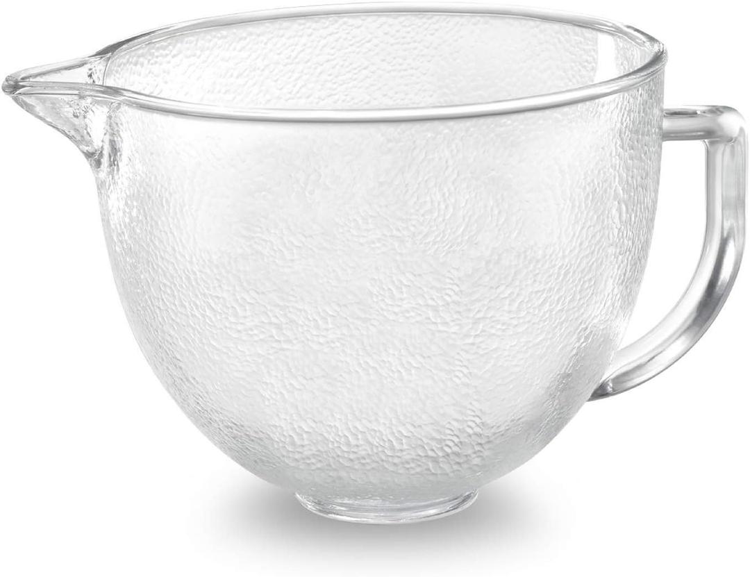 KitchenAid Tilt-Head Hammered Glass Bowl with Lid, 5-Quart
