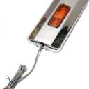 Stainless Steel Mirror, 7 x 16 inches, West Cost Mirror. Heated plus lights option (7X16 SS Heated, with Light)