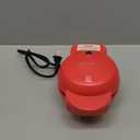 Baker's Friend 4 in 1 Mini Waffle Maker with Removable Plates, Set Includes Mini Pancake, Donut, Heart Shape Waffle Makers, Compact Size, Recipe Included, Red