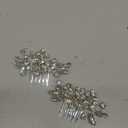 2 Pcs Bridal Wedding Hair Comb Rhinestone Silver Bridal Side Comb Crystal Rhinestone Hair Accessories for Women and Girls