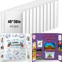 10 Pack Trifold Poster Board 48" X 36", IKAYAS Double Sided White Tri-fold Poster Boards, Science Fair Display Boards Presentation Boards for Mounting, Art, Display, Projects Classroom Supplies
