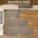 Kitchen Mats for Floor, 17''x59'' Washable Non Slip Absorbent Kitchen Mat, Braided Kitchen Runner Rug, Kitchen Sink Rug, Brown