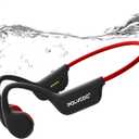 Swimming Headphones,IPX8 Waterproof Bone Conduction Headphones,32GB Memory Open Ear Headphones with Mic,Wireless Earphones Underwater Sport Earbuds for Workout Running Cycling Gift (Black)