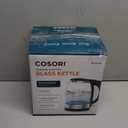 Cosori Electric Kettle, No Plastic Filter & Spout, 1.8Qt Tea Kettle & Hot Water Boiler For Coffee & Tea, Water Heater & Teapot, Automatic Shut Off, Borosilicate glass, Black, 1500W