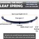 Trailer Leaf Spring Kit,4 Leaf 1750lb Capacity Double Eye Spring for 3500lb Trailer,Leaf Springs for Trailer Axle Hanger Kit with U-Bolt Kit