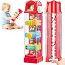 Montessori Toys for 2 Year Old  Farm Egg Drop Toy with 5 Fine Motor Activities, Cause & Effect Learning Toy for Toddlers 23, Travel Gift for Boys and Girls