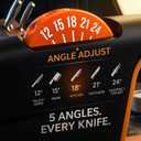 5 Precision Adjust Knife Sharpener- 3-Stage Premium Kitchen Knife Sharpener to Repair, Restore & Polish Blades by Sharp Pebble