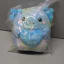 Finebee Christmas Axolotl Plush, Cute Axolotl Holding Gift Stuffed Animals Christmas Day Decor Party Favors for Girls and Boys(Blue)