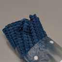 CaliTime Throw Pillow Covers Pack of 2 Comfy Corduroy Corn Striped Waffle Decorative Cushion Cases for Couch Sofa Bed Farmhouse 12 X 20 Inches Ocean Blue