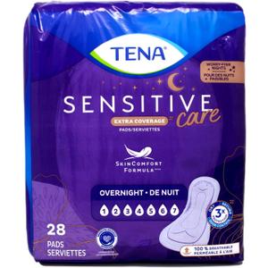 TENA Overnight Heavy Long Incontinence Pads For Women 28 Count