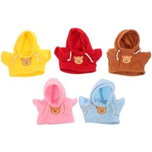 Abaodam 3pcs Bear Clothing for Stuffed Animals Snug Fit Plush Doll Shirts with Hoodies Custom DIY Apparel for Plush Companions