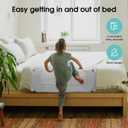 NUTIKAS Baby Bed Rail Guard for Toddlers - 35.1" Toddler Bed Side Rails for Crib, Twin, Full, Queen Bunk Size Bed Swing Down Bedrail Extral Tall Child Safety Side Railing Guards for Kids