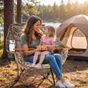 Oversized 2 Pack Camping Chairs, Camping Chairs Support 450LBS,Camouflage