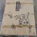 Exercise Bike, Magnetic Resistance Stationary Bikes for Home with App Compatible, Silent Indoor Cycling Bike with 350lbs Weight Capacity Comfortable Seat, Digital Monitor & Phone Mount (Grey Orange)