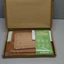 Bamboo Cutting Board for Kitchen, 3-Piece Set with Juice Grooves, Side Handles & Non-Slip Mats – Durable Bamboo Chopping Board for Meat, Vegetables and Fruits