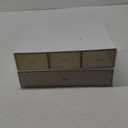 Lyellfe 2 Tier Small Desk Organizer with Drawer, Stackable Desktop Storage Box, Portable Size Office Supplies Jewelry Storage Case, Makeup and Stationary Organizer for Cosmetic, School Supply