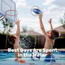 2 x Sloosh 2 Packs 7" Pool Basketballs, Great for Floating Water Basketball Hoops, Swimming Water Toy for Kids and Adults, Pool Games, Pool Party (Blue)