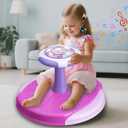 Sit and Spin Toys for Toddlers 1-3 Girls, 360 Toddler Spinning Seat with LED Lights and Music Christmas Birthday Gift for 1 2 3 Years Old Girl Sensory Toys Toddler Activities (Purple)