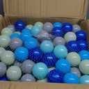 Amazon Basics BPA Free Ball Pit Balls with Storage Bag, Crush-Proof Plastic for Toddlers Kids 12+ Months Play, Phthalate Free, 6 Bright Colors, Pack of 400