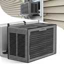 Plusluck Window Air Conditioner Covers Outside: Mesh Cover for U-Shaped Air Conditioner 8000BTU-12000BTU, Anti-Leaf, Dustproof, Windproof, Waterproof, Outside Window AC Protection Cover, Black