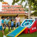 Flybar FunPark Giant Inflatable Skee-Ball Game, 11 Ft Backyard Outdoor Games for Kids & Adults, 4 Balls & Electric Air Pump Included, Yard Games Carnival Game for Family, Indoor Outdoor Party, Ages 6+, Large