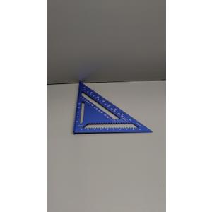 Carpenter Square 12 Inch, Aluminum Rafter Square Carpenter for Woodworking, Sturdy Angle Drawing Measuring Ruler, Layout Tool Alloy Triangle Ruler Protractor for Carpentry, Blue