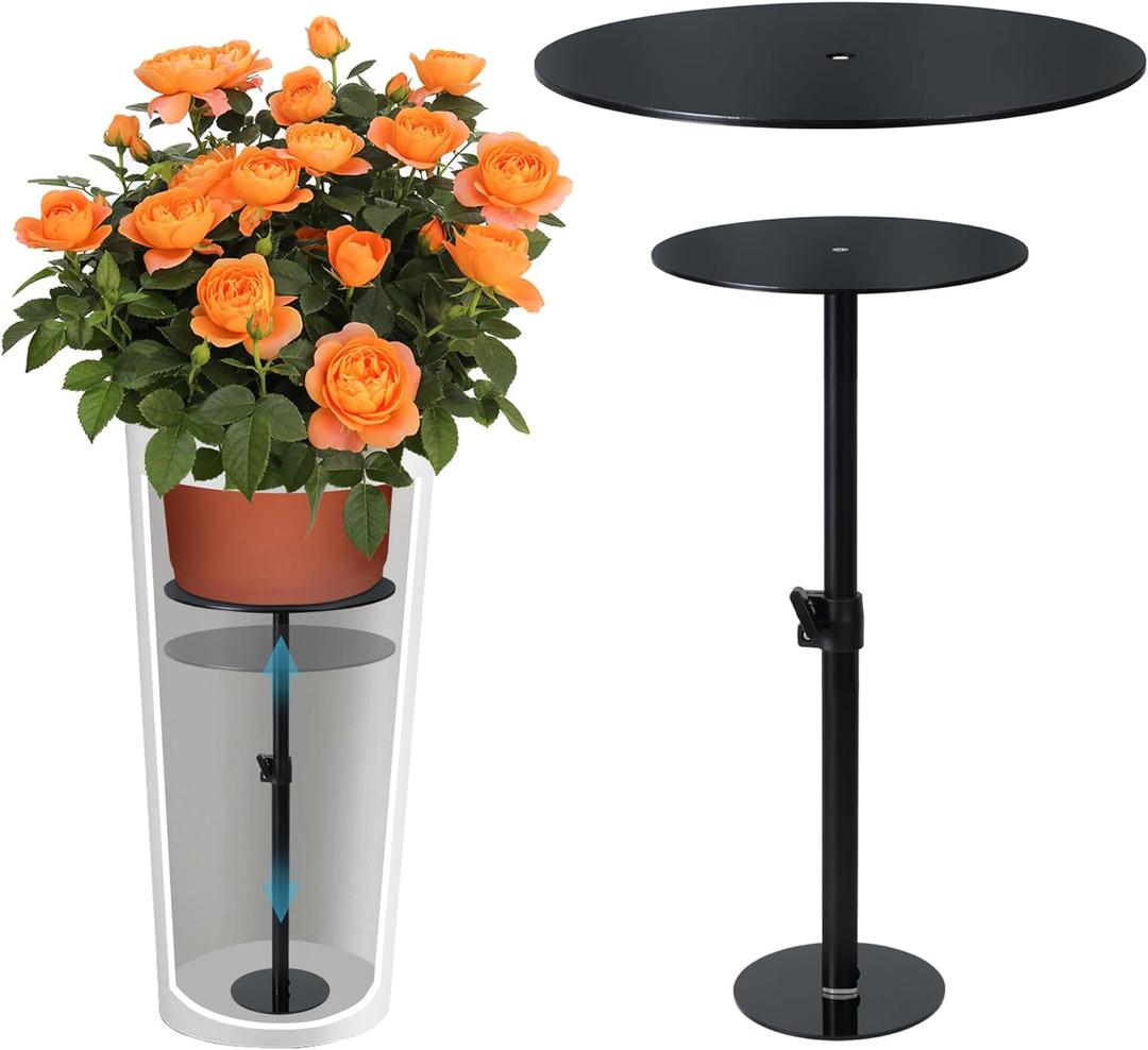 Adjustable Plant Risers for Inside Pots, 11-20" Rise Planter Insert Filler for Large Pots, Plant Lift Inserts Pot Risers for Indoor Outdoor Tall Taper Planter Container (6" 8" 10" Base Top, Set of 1) (Medium)