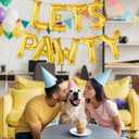 KatchOn, Lets Pawty Balloons Gold - 16 Inch | Lets Pawty Banner | Dog Birthday Balloons for Birthday Decorations | Dog Birthday Banner, Dog BirthDay Party Supplies