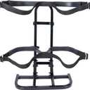 Universal Golf Cart Rear Seat Bag Holder Rack Compatible with EZGO/Club Car/Yamaha, Fits Safety Grab Bar Maximum 7" Wide, No Drilling Required, Don't Occupy The Back Seat Space, Black