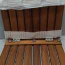 Premium Teak Shower Mat, 23.2" x 16.2" Foldable Wood Bath Mat, Non-Slip Bathroom Mat, Floor Mat for Bathtub, Door, Spa, Sauna, Pool, Ideal for Indoor Outdoor