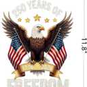 3 x American Flag Bumper Sticker - 11.8x9.45 Removable 250th Anniversary Stickers American Flag Decals for Trucks Car Trailer SUV Van Laptop or Any Smooth Surface,1776-2026 - Bumper Stickers-13