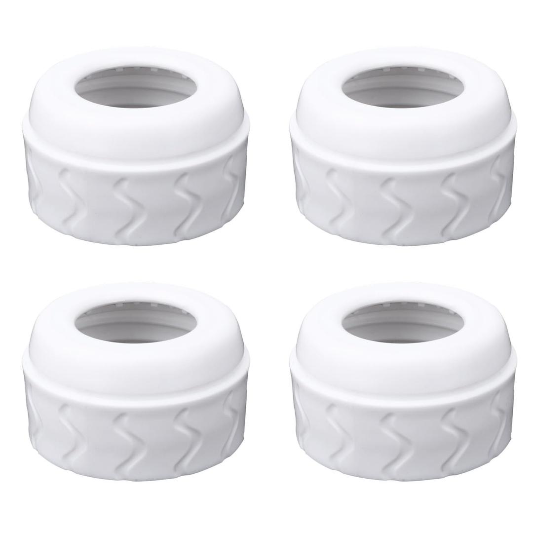 4pcs Bottle Nipple Collars Rings, Compatible with Dr. Brown's Narrow Plastic & Glass Bottles Bottles 4oz & 8oz No Leak or Spills Replacement Bottle Nipple Ring Collars Baby Feeding Accessories