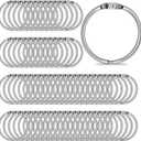 500 Pack 1.2 Inch Loose Leaf Binder Rings 30mm Metal Office Book Rings Office Book Flashcard Ring Metal for Index Cards, Notebooks, Flashcard, Papercards, DIY Crafts, Keychain
