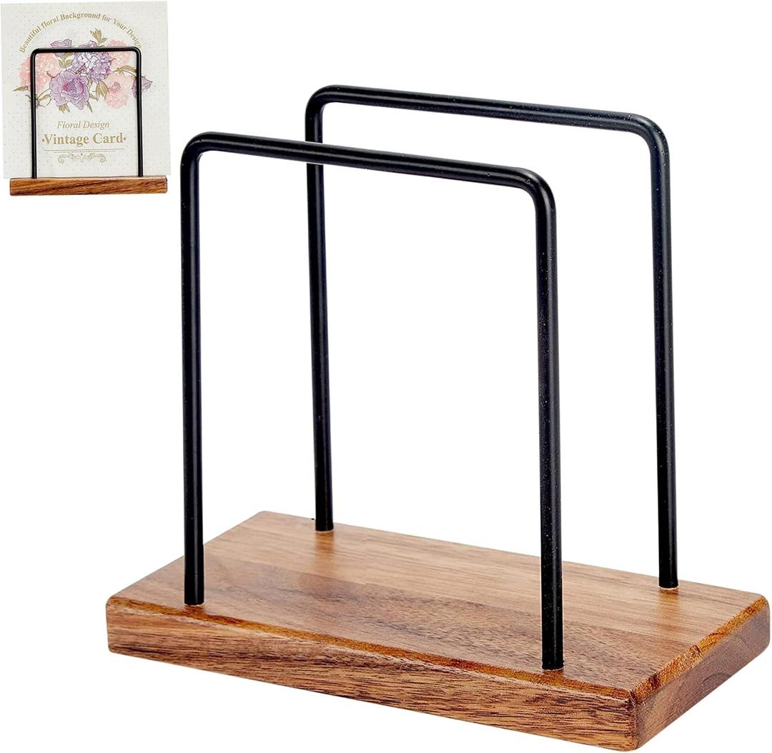 Wooden Napkin Holder Paper Napkin Holder Rustic Square Napkin Holder with Iron Design Suitable for Kitchen Decoration 6.02x2.91x5.32 inches 1 piece