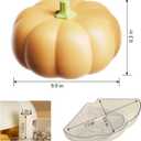 Halloween Pumpkin Snackle Box Container Halloween Decorations Organizer Versatile Snack Storage 2 Tier Lazy Susan Divided Serving Tray (10 inch, Yellow)