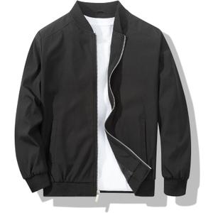Men's Bomber Jacket Fashion Stylish Lightweight Windbreaker Spring Fall Casual Jackets for Men (XXL)
