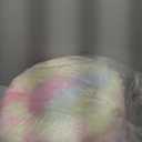 JOLLYVOGUE Calming Small Dog & Cat Bed for Indoor Cats - 20 inches Washable Donut Bed for Kittens & Puppies, Anti-Anxiety Round Fluffy Plush Pet Beds (Fits up to 15 lbs, Rainbow)