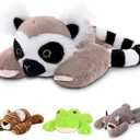 Niuniu Daddy 25" | 5lb Lemur Weighted Stuffed Animals for Kids & Adults, Large Weighted Plushies Pillow for Sleeping and Calming, Cute Lying Plush Toy Huggable Gift for Everyday Comfort