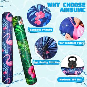 Inflatable Pool Lounge Chairs - Adjustable Floating Pool Chairs for Adults, Comfortable Water Hammock with Soft Fabric