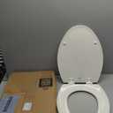 Bemis 1500EC Durable Wood Toilet Seat with Easy Clean Hinges, Made in USA, Elongated, Biscuit