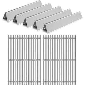 Kalomo 9MM Grill Grates Gas Parts for Weber Spirit 2 Grill E-310, S-310,GS4 Spirit II 300 E-320 S-320, 7636 7638 7639 16GA Flavorizer Bars Stainless Steel Grids BBQ Grill Replacement Parts Accessories