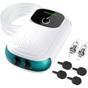 KEDSUM Aquarium Air Pump, USB Rechargeable Fish Aerator Pump with Accessories for 5-120 Gallons, Portable Fish Tank Bubbler, Used for Outdoor-Fishing, Power Outages and Emergency