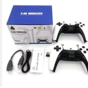 2.4G Wireless Game Controller Set, Dual Gamepad with USB Receiver, White and Black, Classic Game Console Support, 10 Simulator Compatible